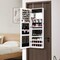 43.5 Inch Jewelry Mirror Cabinet with Full-length Mirror and Adjustable Hangers